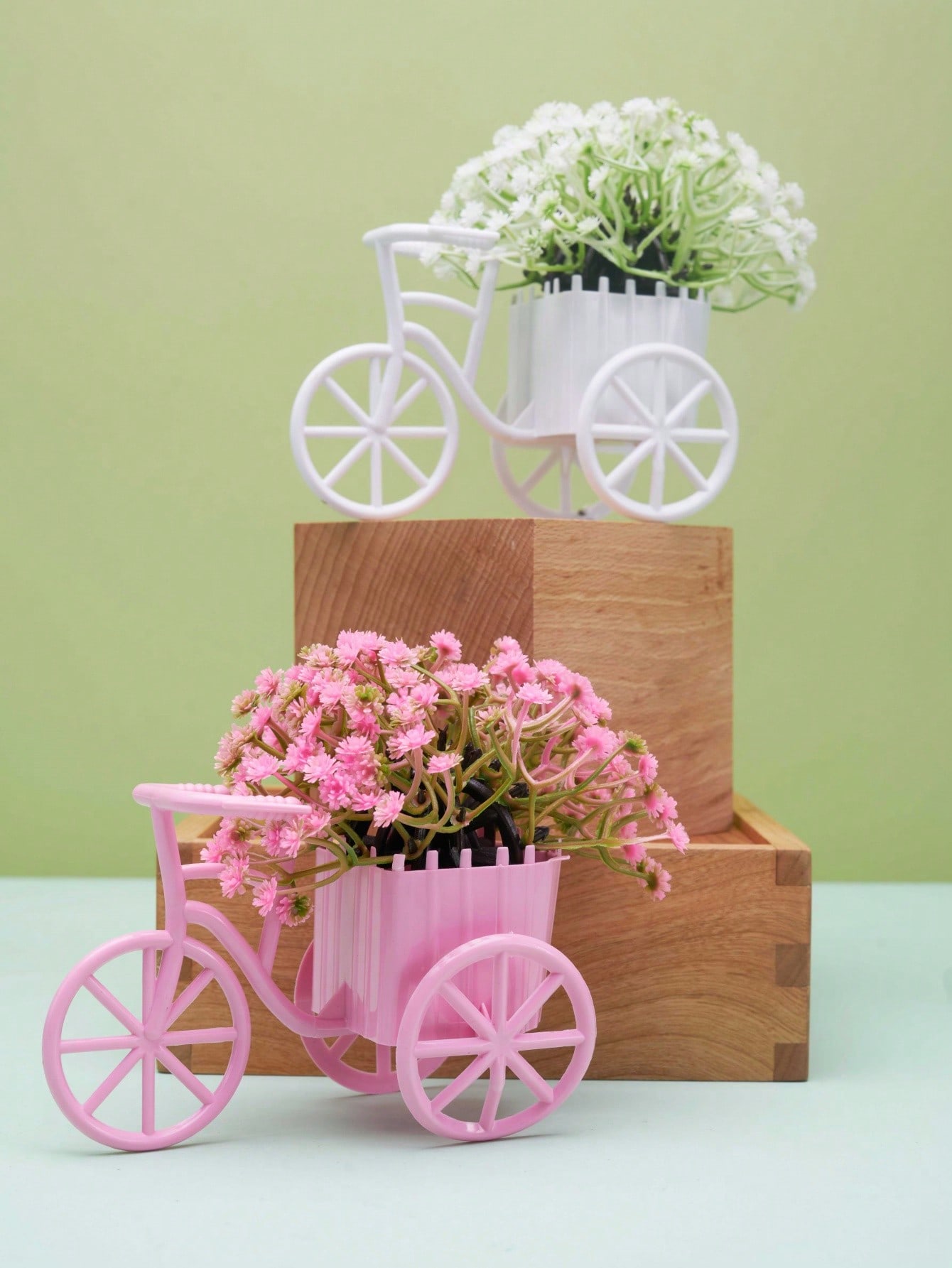 Bonsai Garden Gift - Joivida 1pc Plastic Mini Bicycle Basket