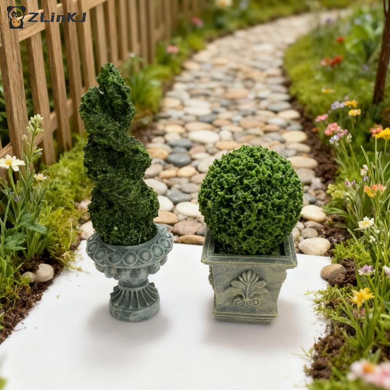 Bonsai Garden Ornaments - ▶1PCS Simulation Green Plant Potted Model