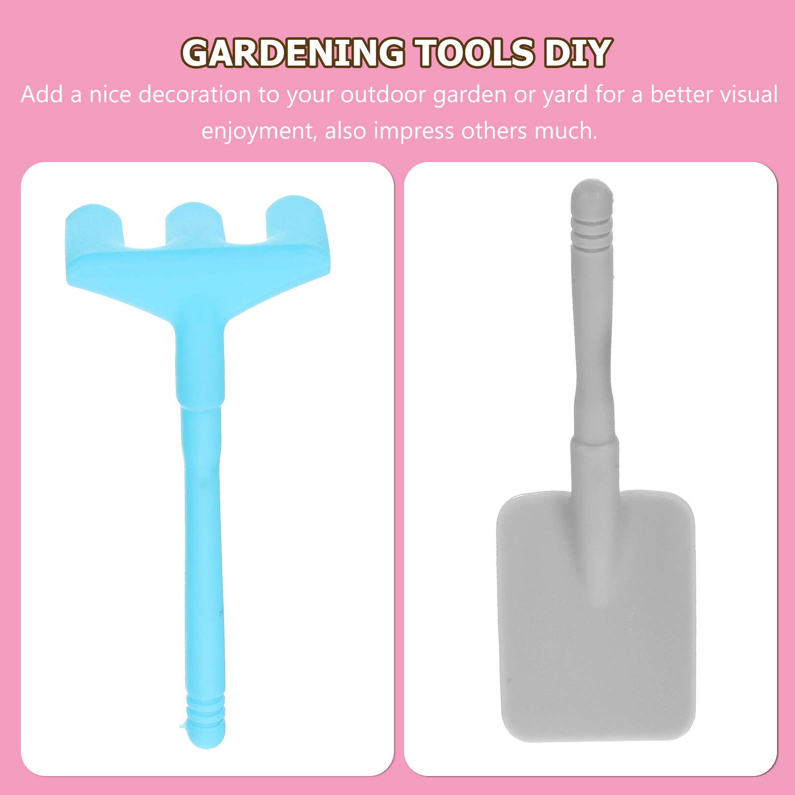 Bonsai Garden Gift - 2Sets ABS Plastic Miniature Rake Garden
