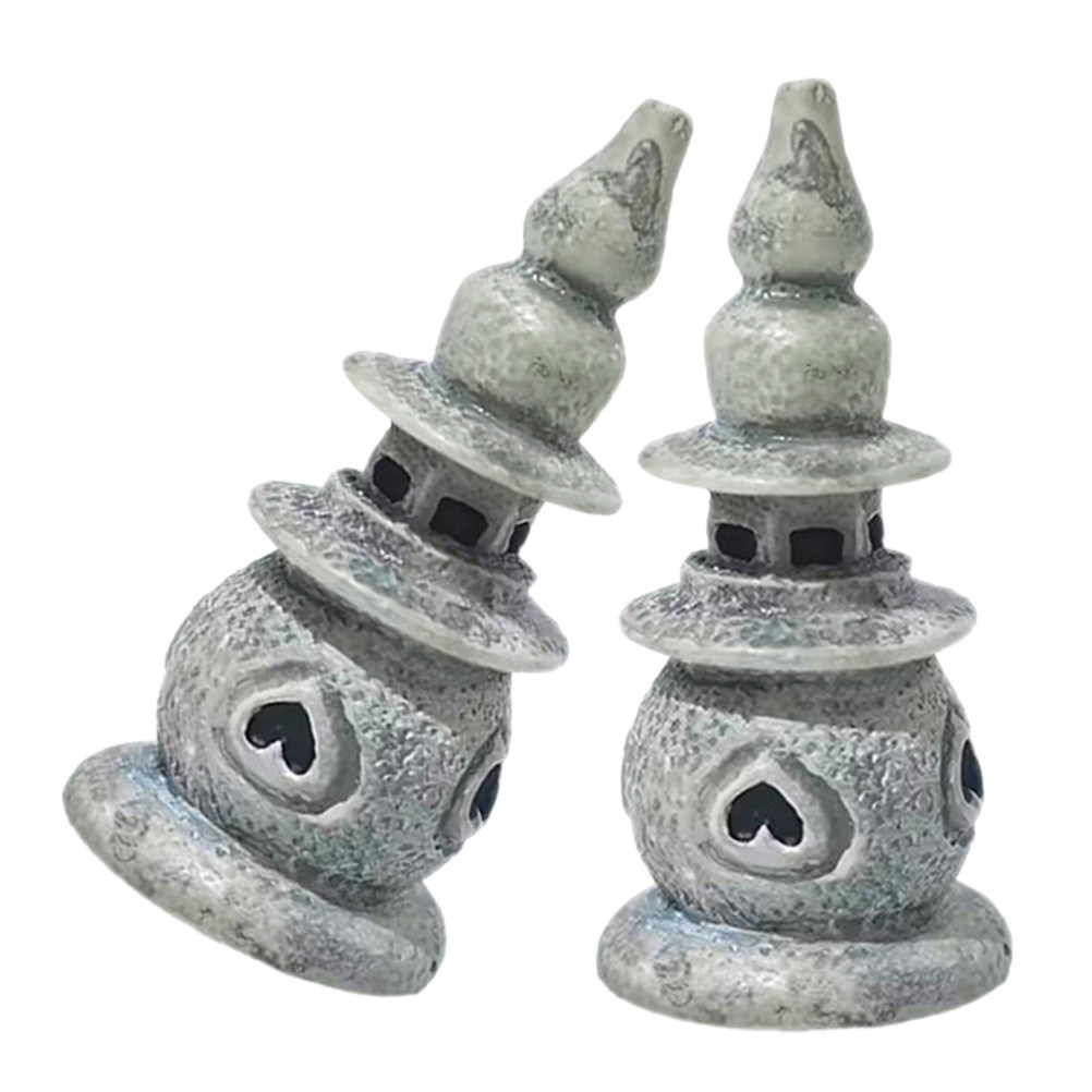 2Pcs Mini Pagoda Statue Resin  - Bonsai Garden Ornaments recension och pris