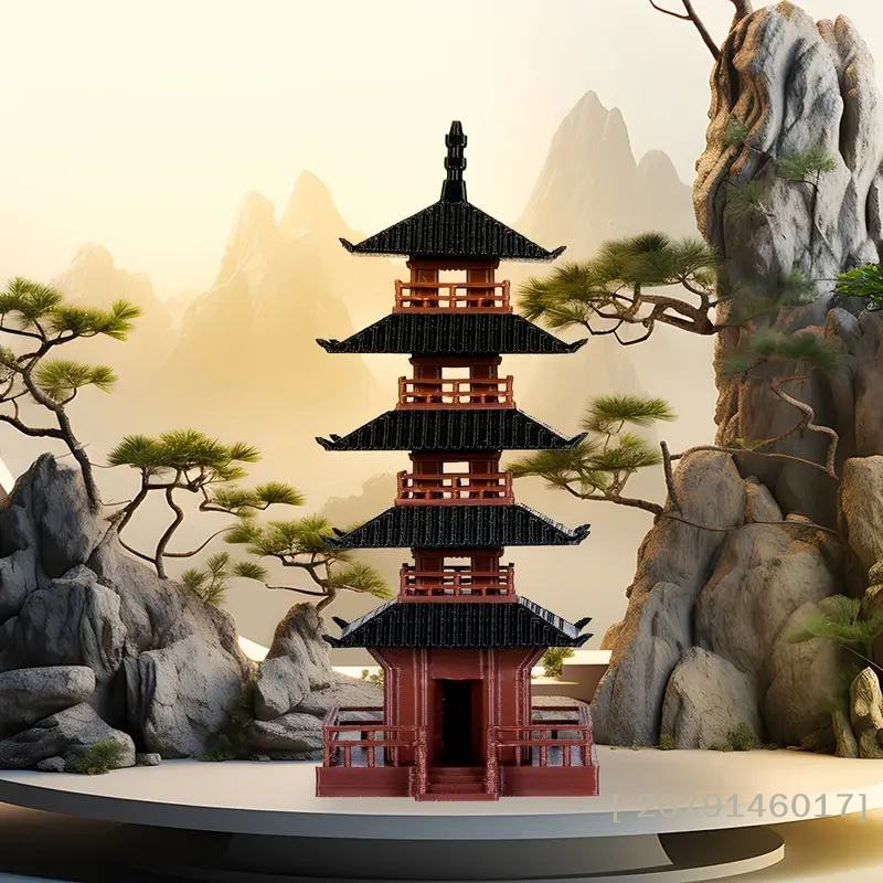 【YY26】Mini Pagoda Statue Chine - Mini Bonsai Zen Garden recension och pris