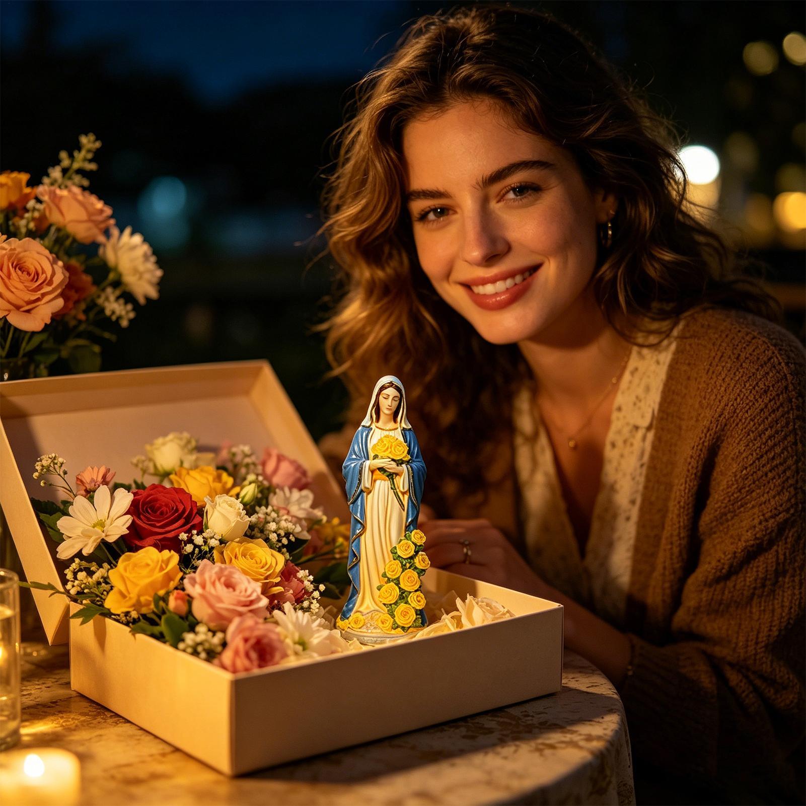 Virgin Mary Solar Statue Garde - Bonsai Garden Ornaments recension och pris