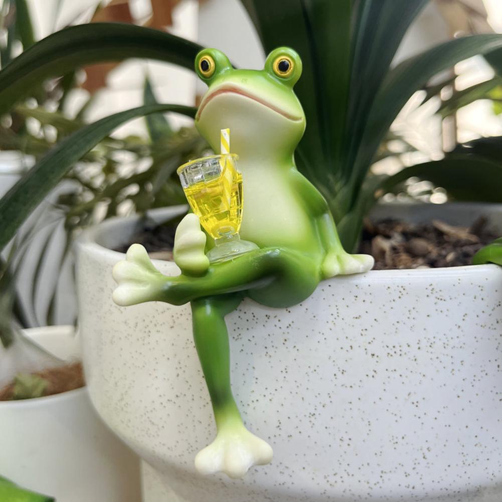 Funny Frog Hanging Ornament Re - Bonsai Garden Ornaments recension och pris
