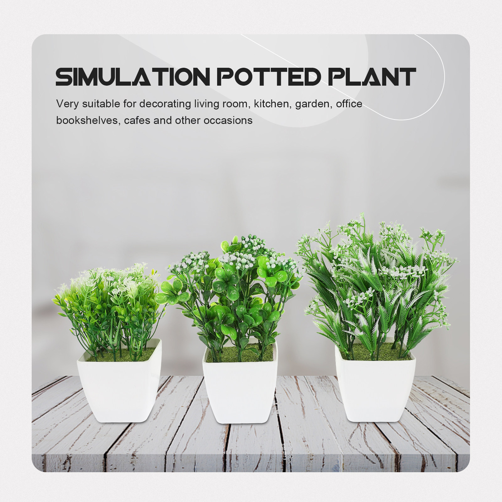 3Pcs Realistic Artificial Bons - Bonsai Garden And Cafe recension och pris
