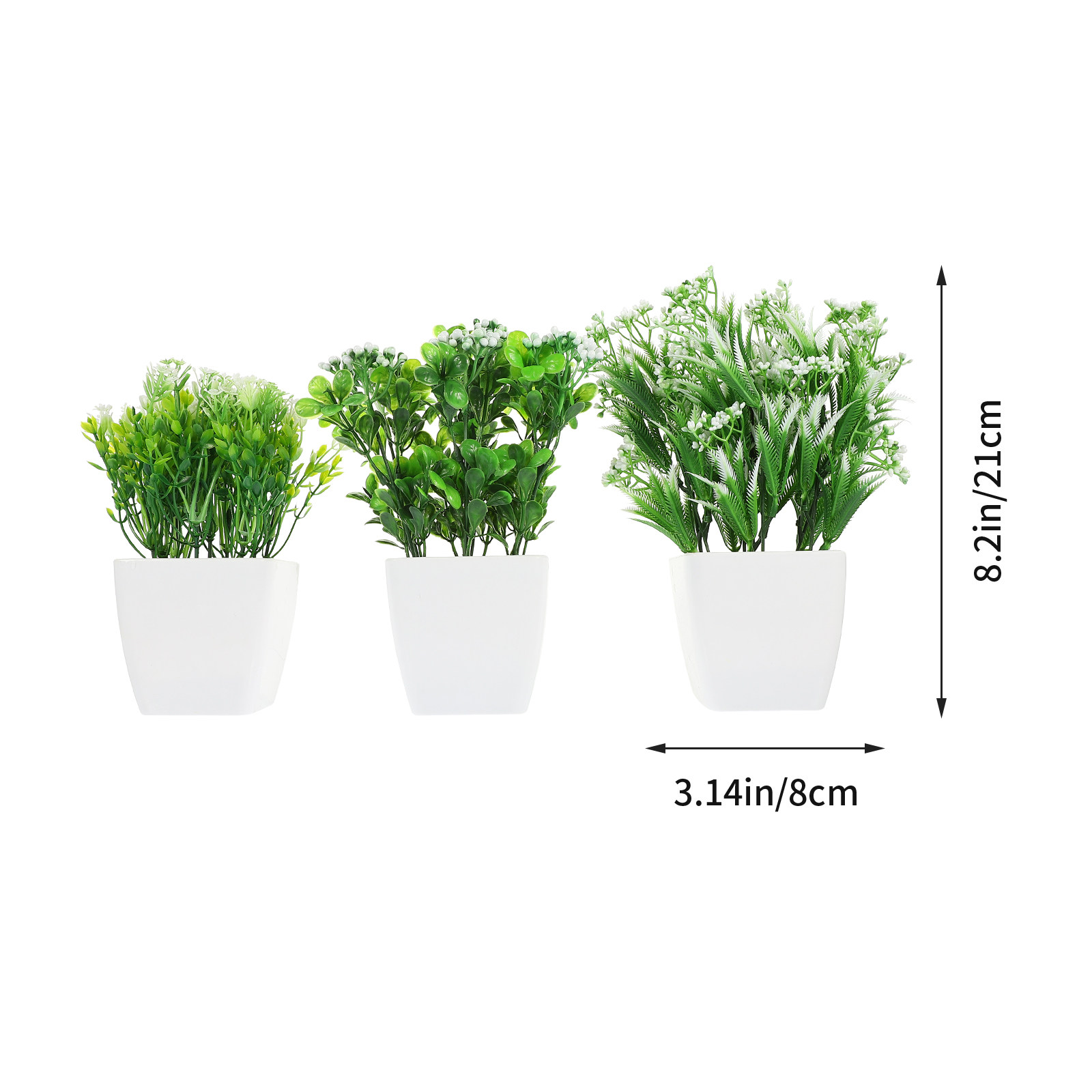 3Pcs Realistic Artificial Bons - Bonsai Garden And Cafe recension och pris