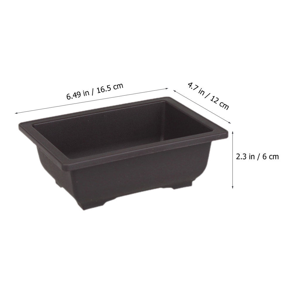 4Pcs Rectangular Plastic Flowe - Bonsai Garden For Home recension och pris