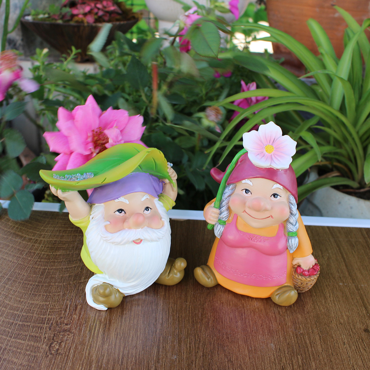 Rainproof Dwarf Couple Decorat - Bonsai Garden Gift recension och pris