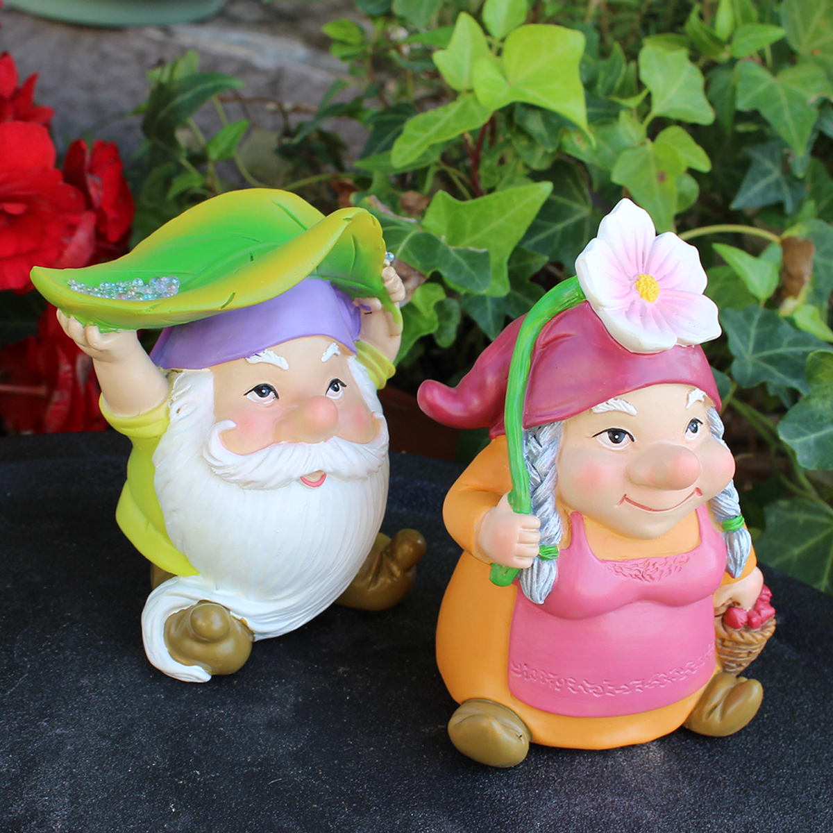 Rainproof Dwarf Couple Decorat - Bonsai Garden Gift recension och pris