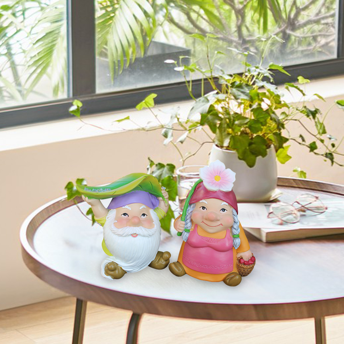 Rainproof Dwarf Couple Decorat - Bonsai Garden Gift recension och pris