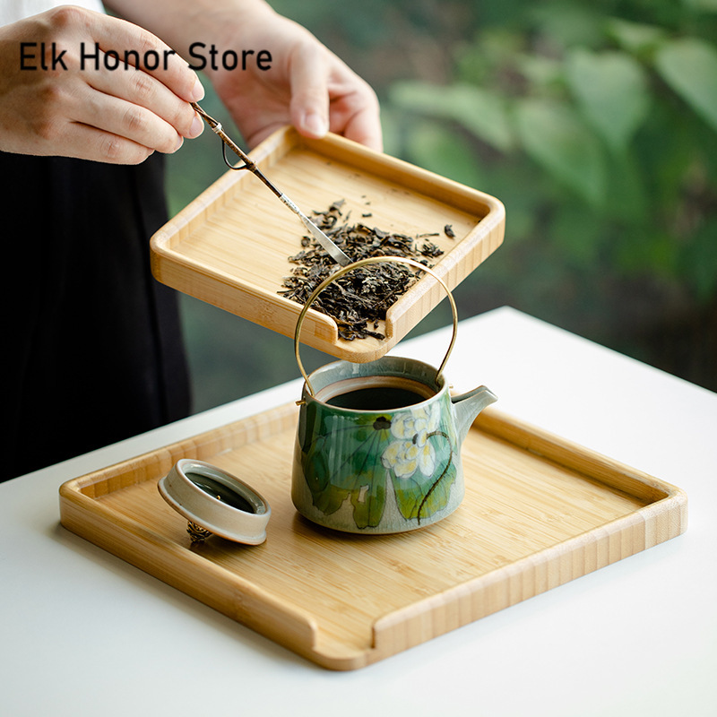 Chinese Bamboo Food Tray Puer  - Bonsai Garden For Home recension och pris