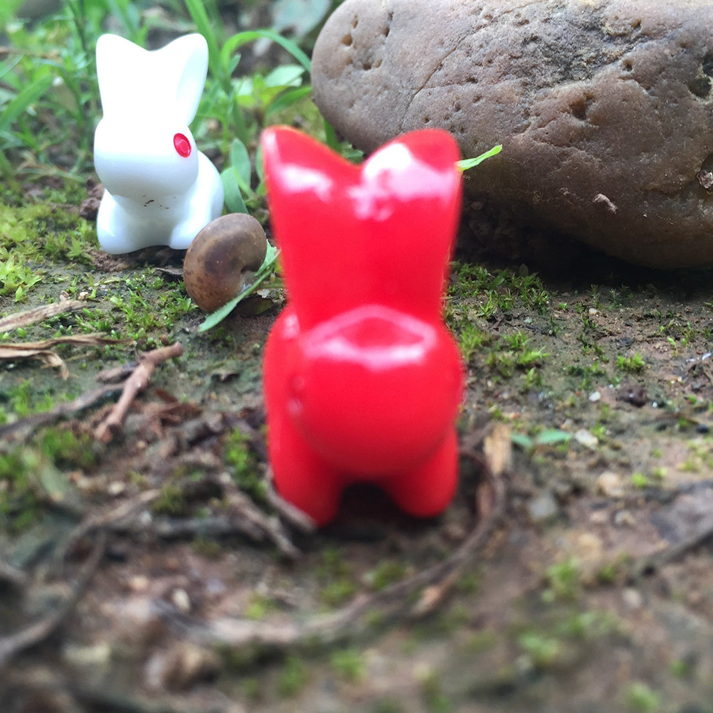 20Pcs Resin Rabbit Home Decor  - Bonsai Garden Design recension och pris