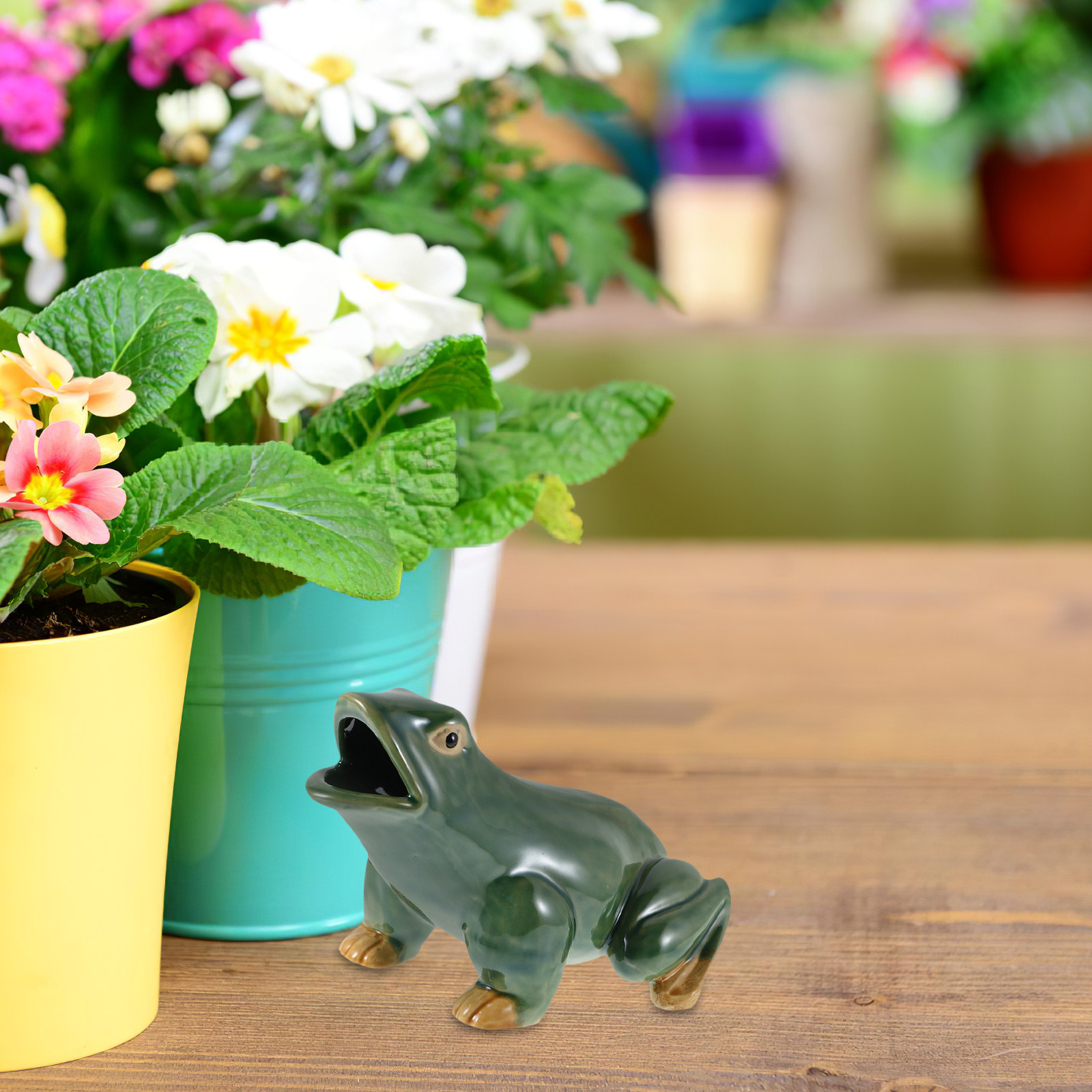 Ceramic Frog Open Mouth Water  - Bonsai Garden Ornaments recension och pris