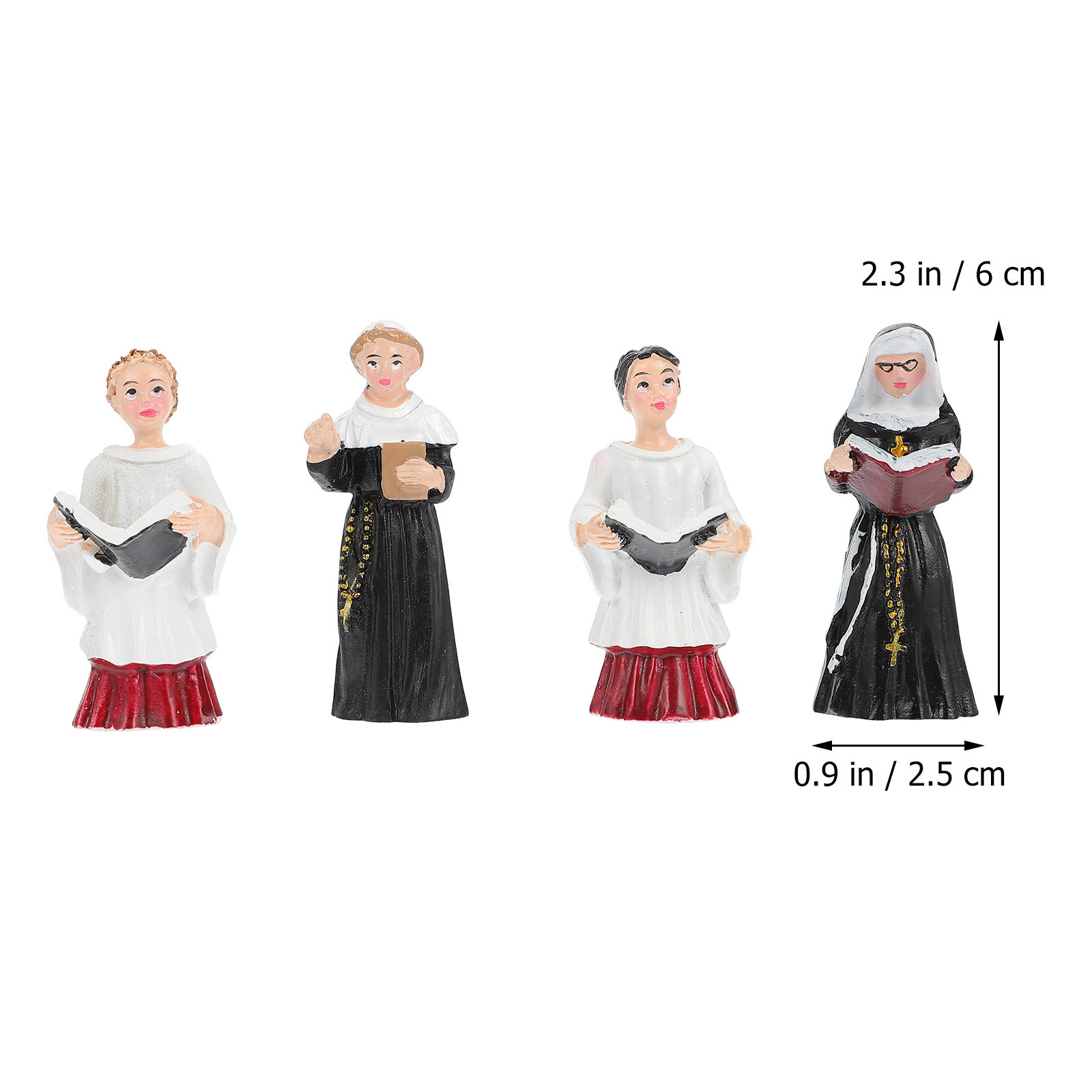 4Pcs Resin Nun Statues Creativ - Bonsai Garden Ornaments recension och pris