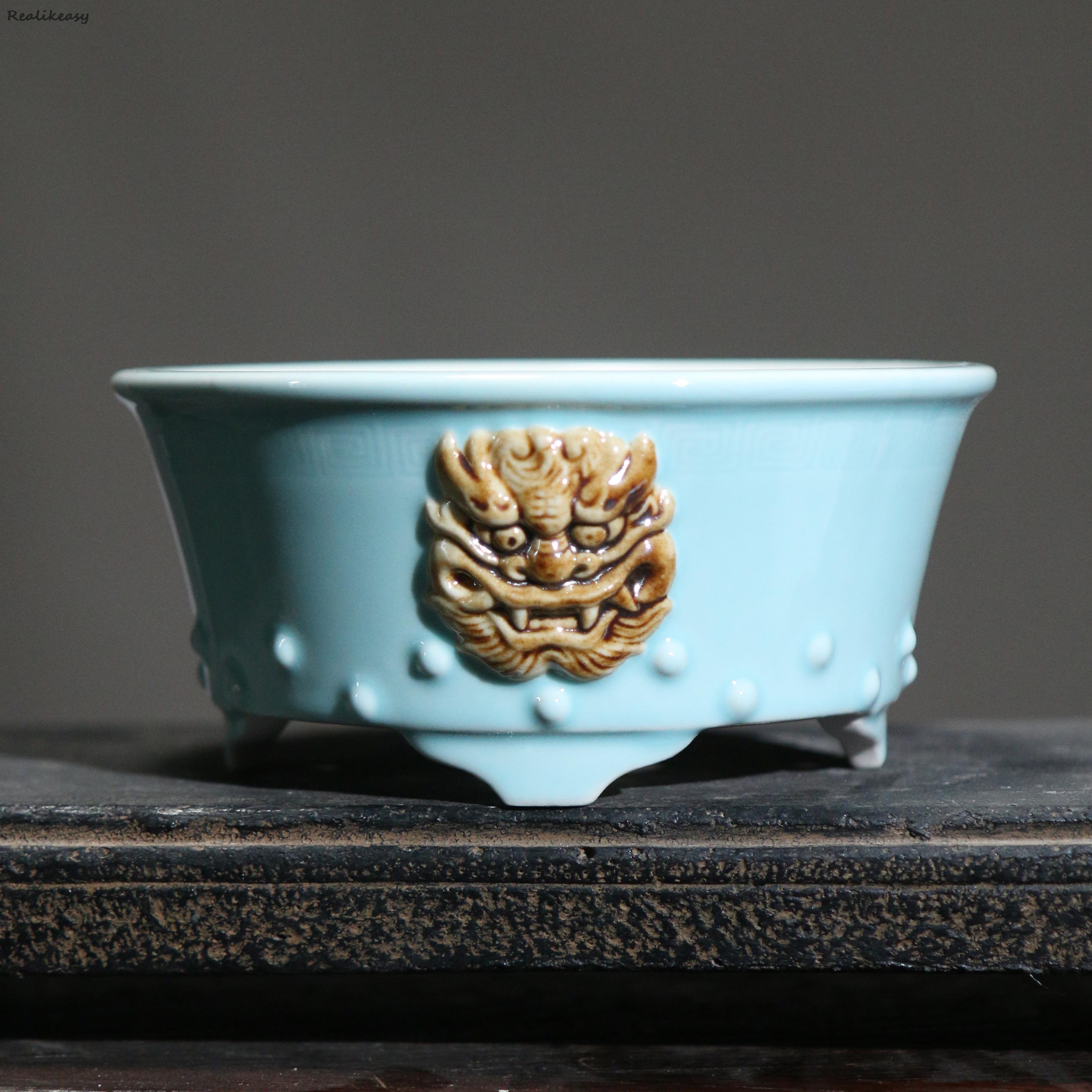 Purple Clay Flower Pot Ceramic - Mini Bonsai Zen Garden recension och pris