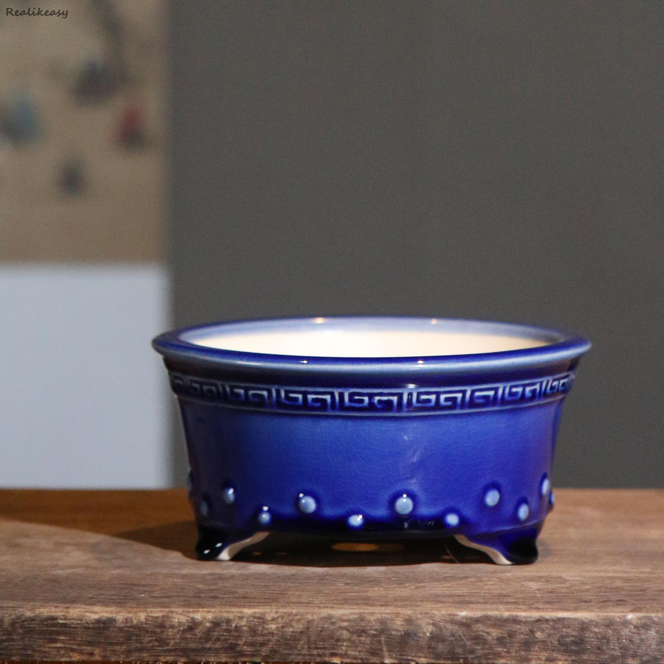 Purple Clay Flower Pot Ceramic - Mini Bonsai Zen Garden recension och pris