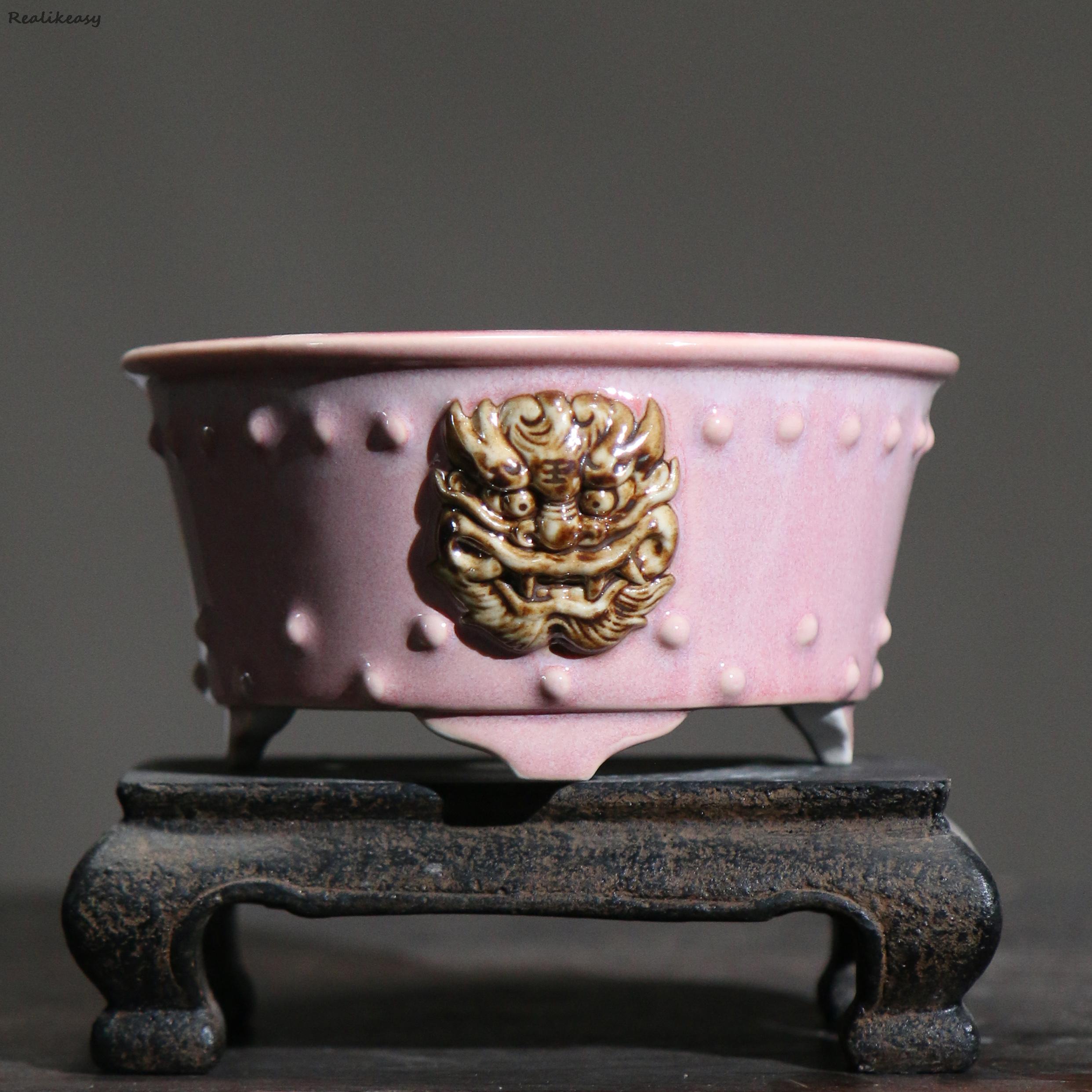 Purple Clay Flower Pot Ceramic - Mini Bonsai Zen Garden recension och pris