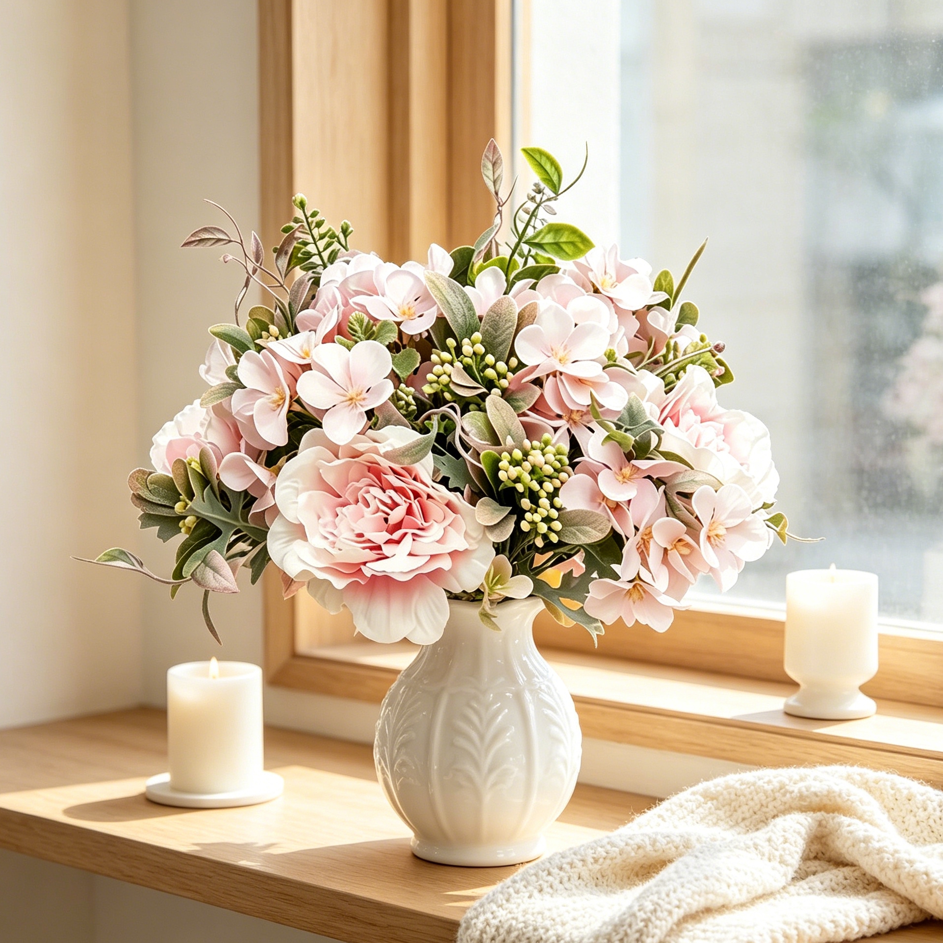Artificial Flower Silk Peony R - Bonsai Garden Wall recension och pris
