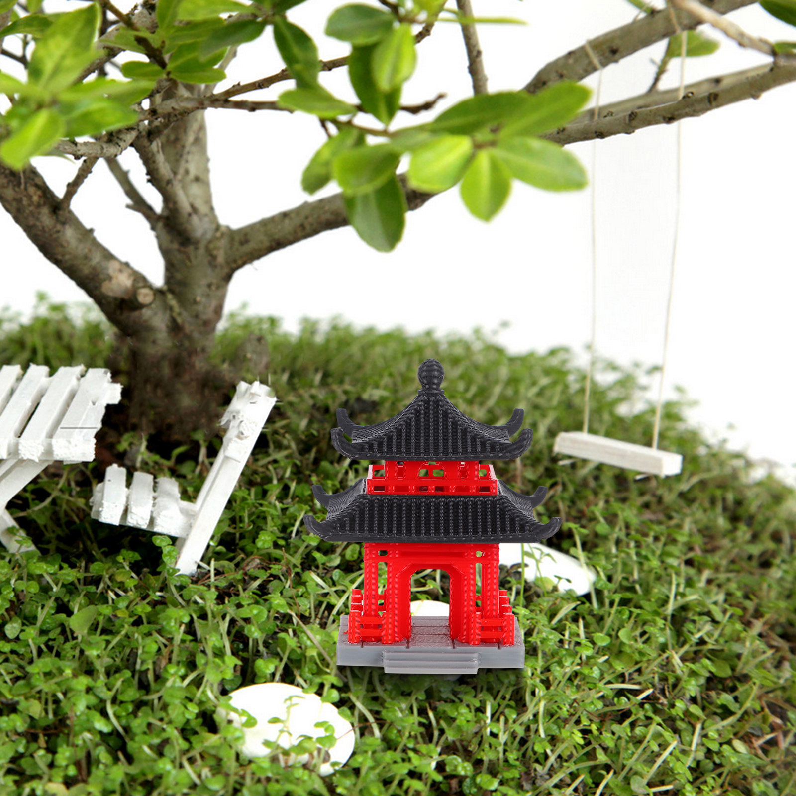 Miniature Pavilion Statue Chin - Bonsai Garden Design recension och pris