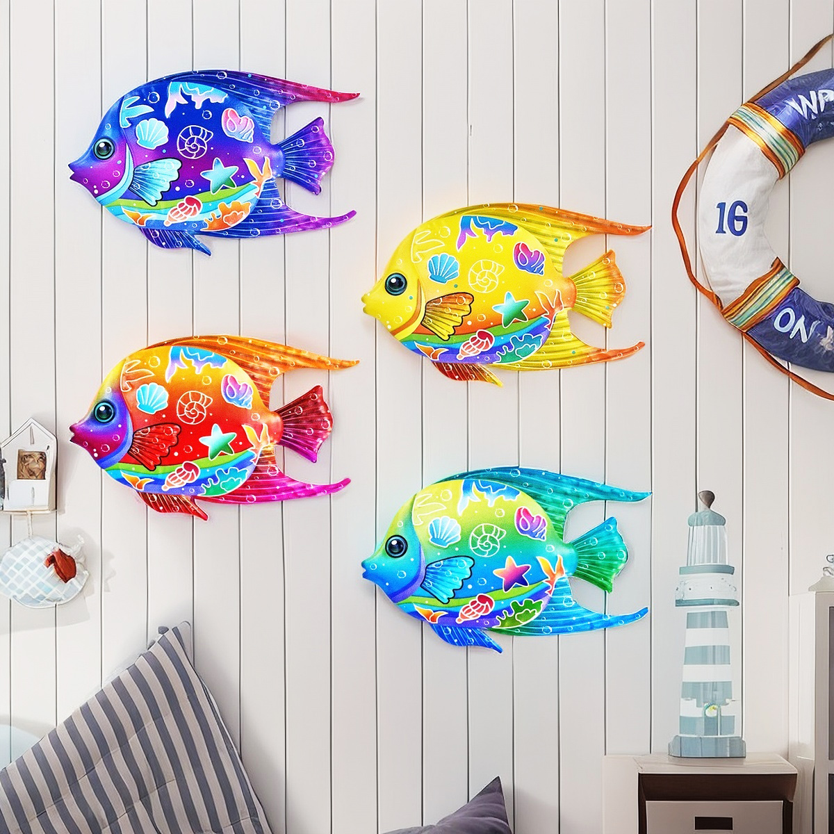 Eye-catching Metal Ocean Fish  - Bonsai Garden Ornaments recension och pris