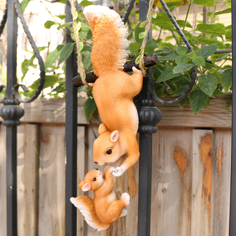 Mother Child Squirrel Resin Ha - Bonsai Garden Ornaments recension och pris