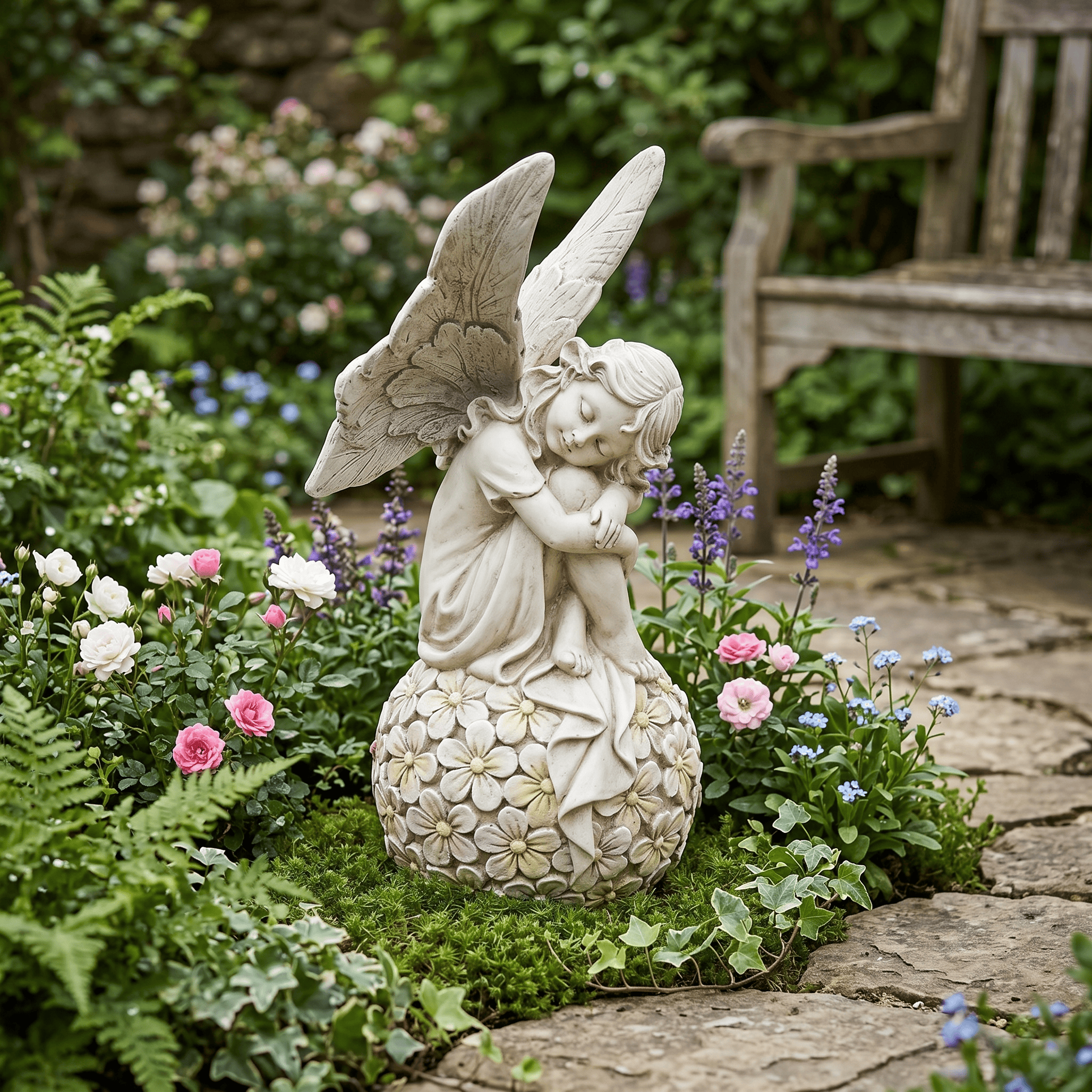 13.2-inch Garden Fairy Statue, - Bonsai Garden Ornaments recension och pris