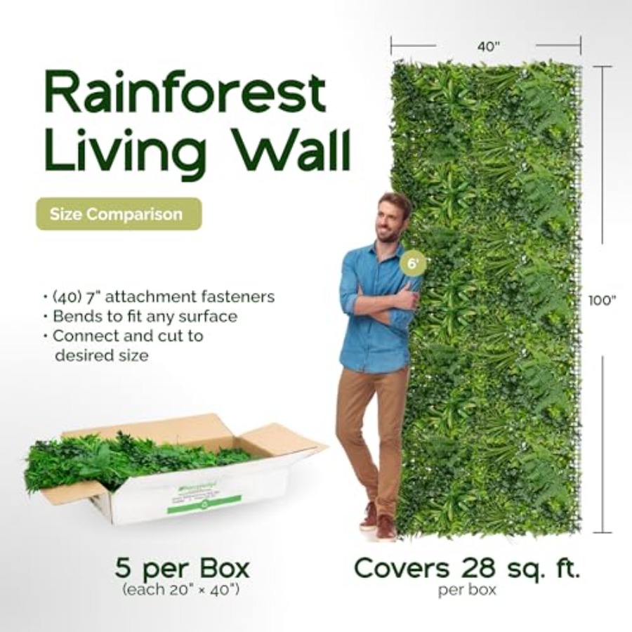 20''X40'' Artificial Rainfores - Bonsai Garden Wall recension och pris