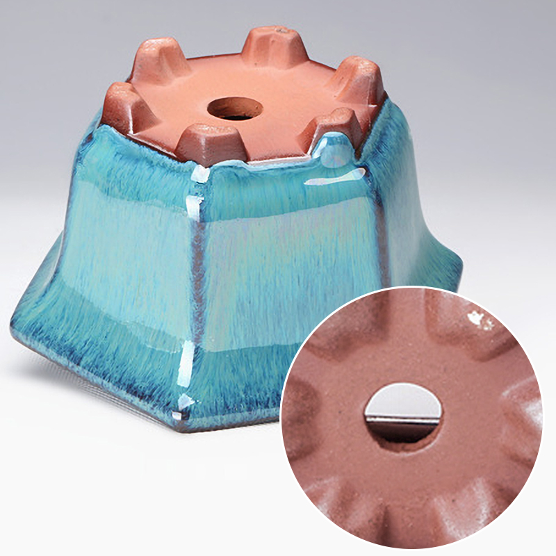 Pottery Flower Pot Bowl Glazed - Mini Bonsai Zen Garden recension och pris