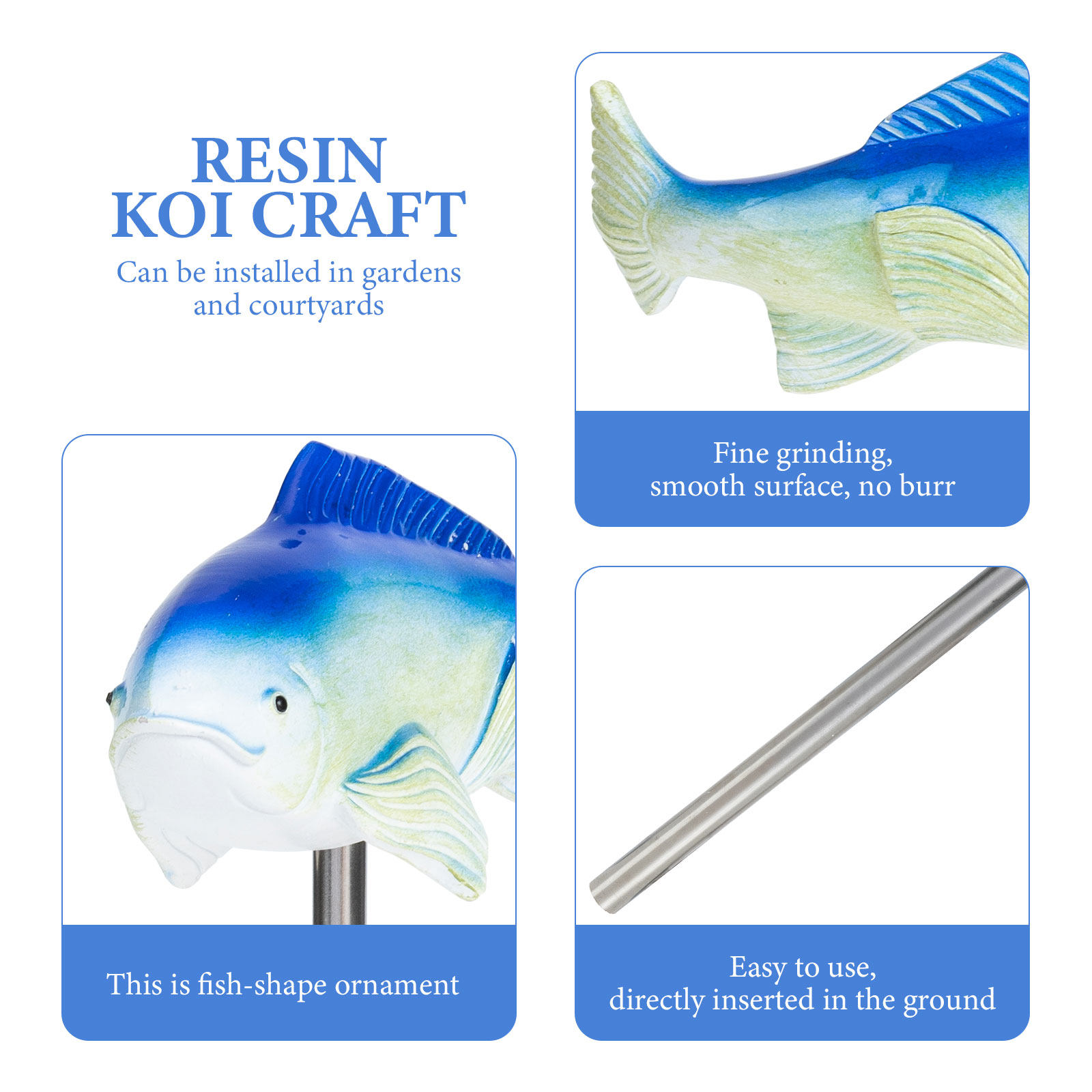 Premium Resin Fish Ornament Ga - Bonsai Garden Design recension och pris