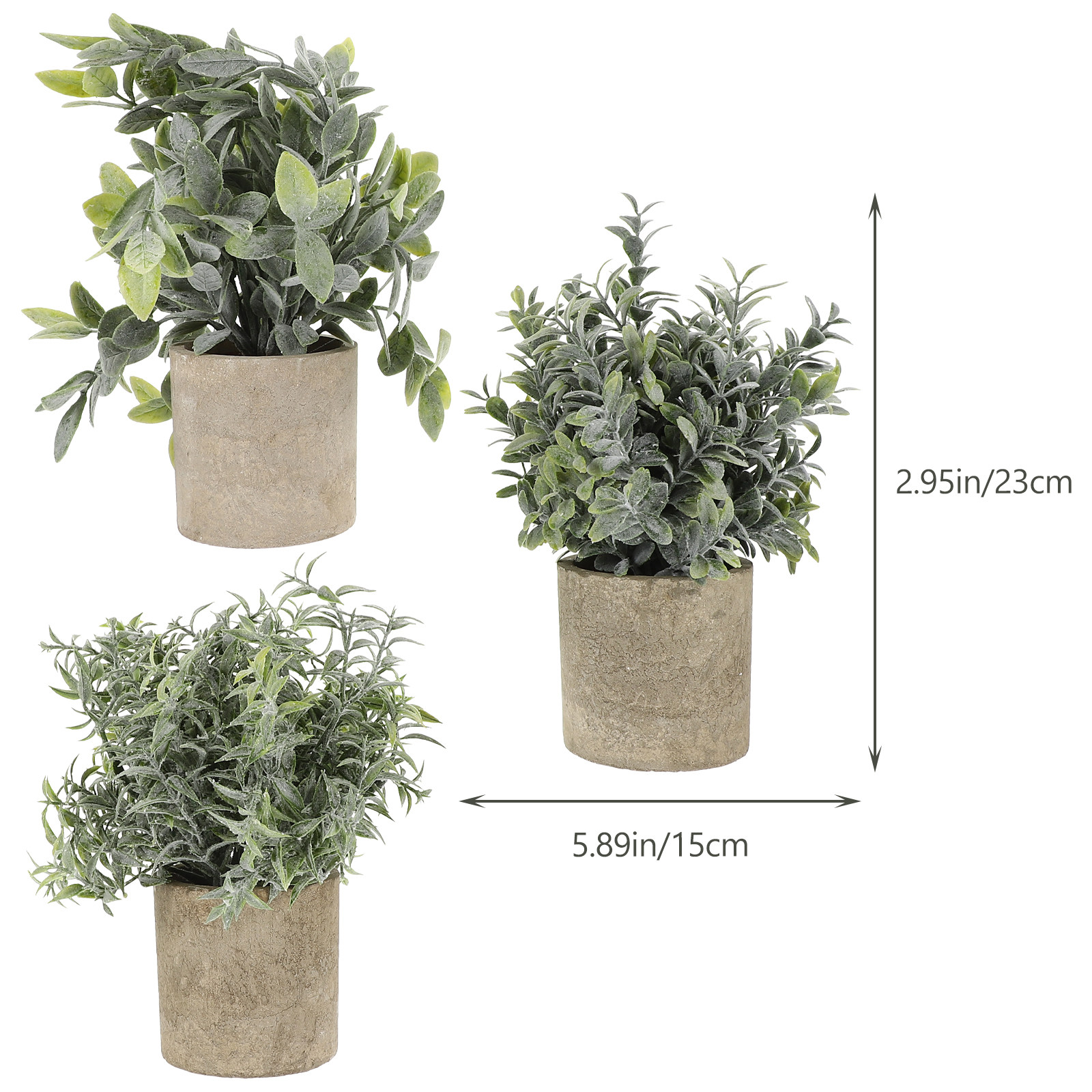 3Pcs Realistic Fake Bonsai Pot - Bonsai Garden And Cafe recension och pris