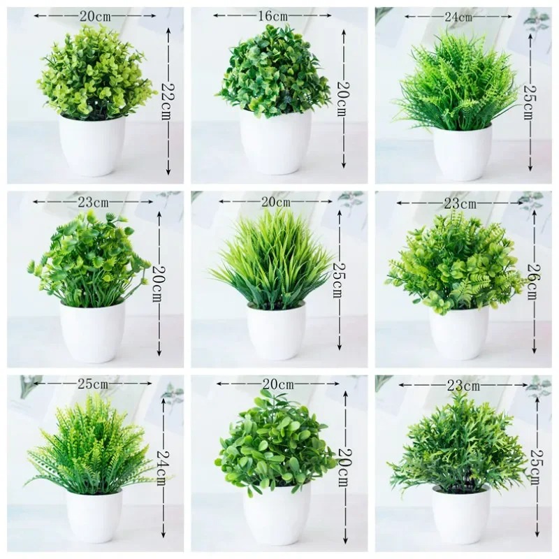 1 Pcs Green Artificial Plants  - Bonsai Garden For Home recension och pris