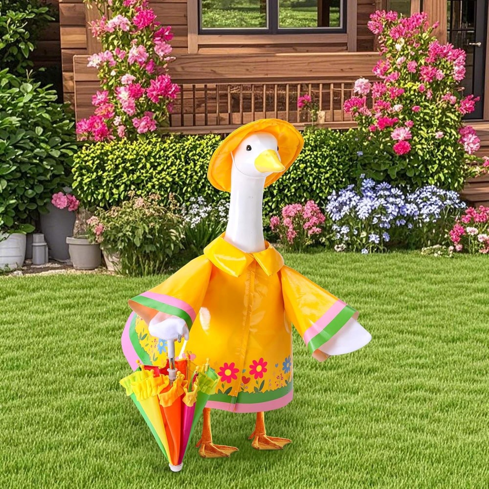 Cute Porch Goose Raincoat Outf - Bonsai Garden Ornaments recension och pris