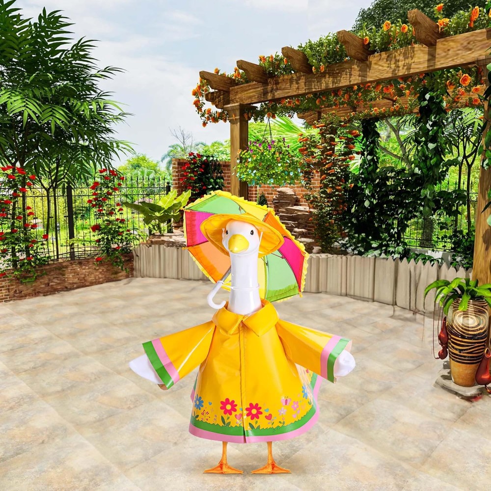 Cute Porch Goose Raincoat Outf - Bonsai Garden Ornaments recension och pris