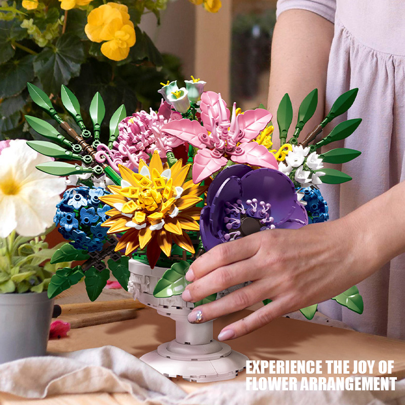 Creative 1081Pcs Flower Garden - Bonsai Garden Gift recension och pris