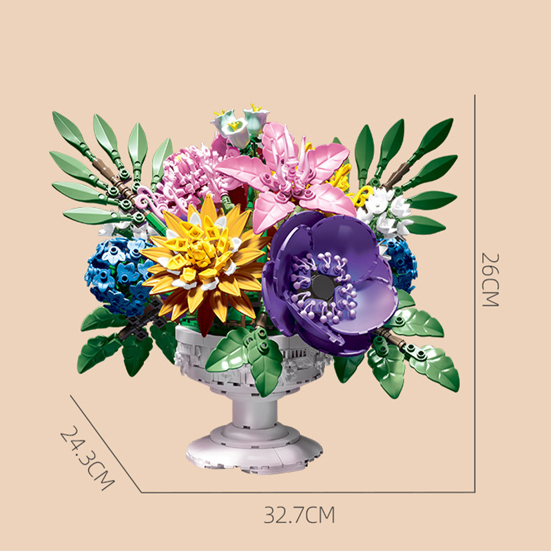 Creative 1081Pcs Flower Garden - Bonsai Garden Gift recension och pris