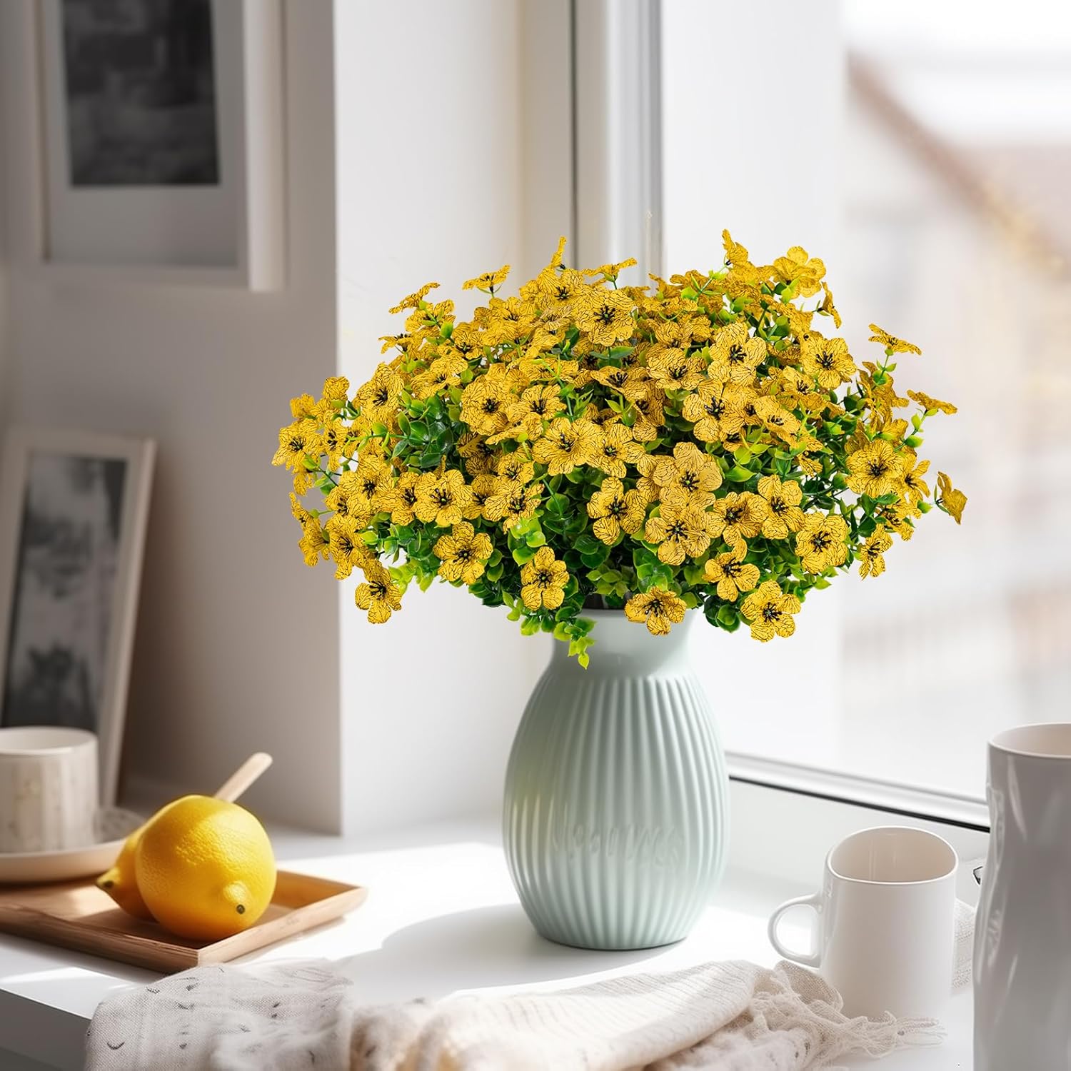 Artificial Flowers Plants Euca - Bonsai Garden Gift recension och pris