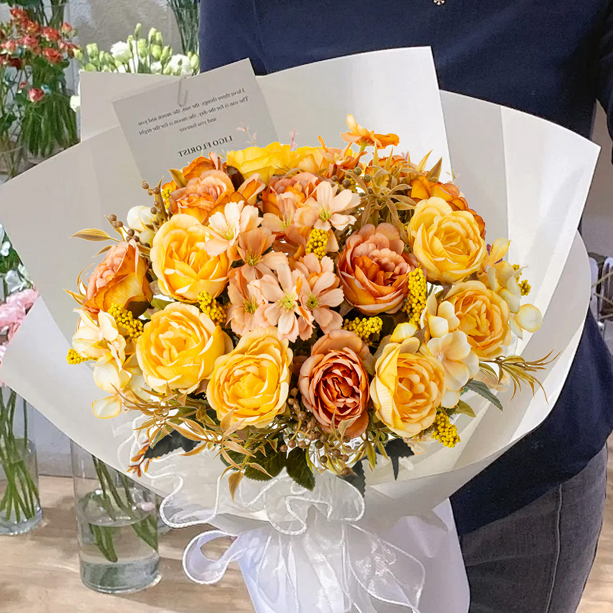 Artificial Flower Silk Rose Pe - Bonsai Garden Wall recension och pris
